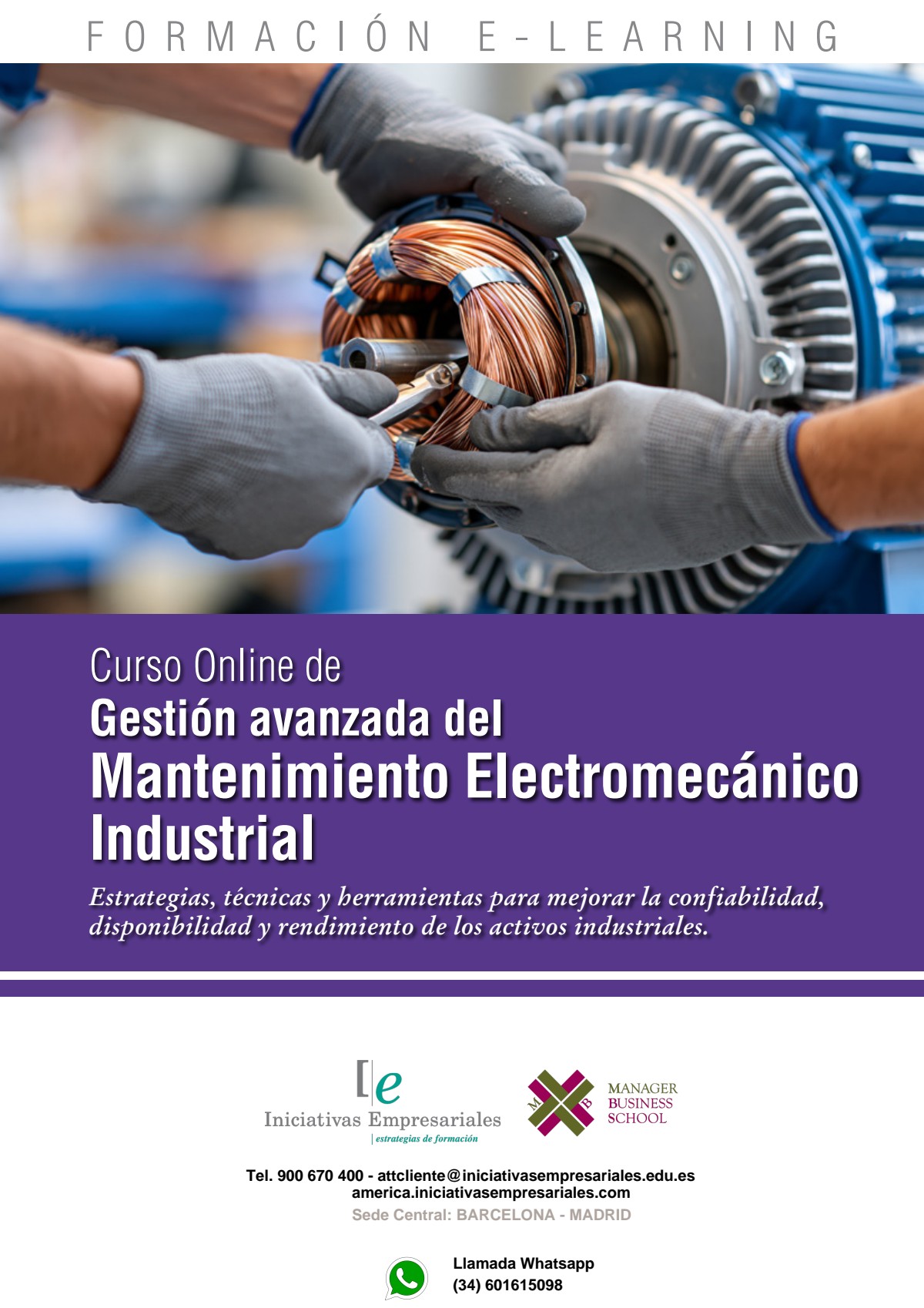 Gestión avanzada del Mantenimiento Electromecánico Industrial