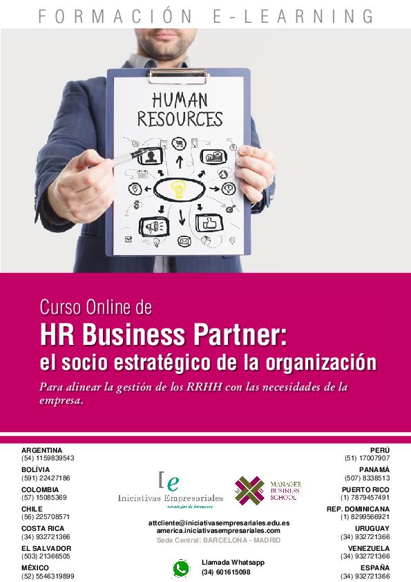 HR Business Partner: el socio estratégico de la organización