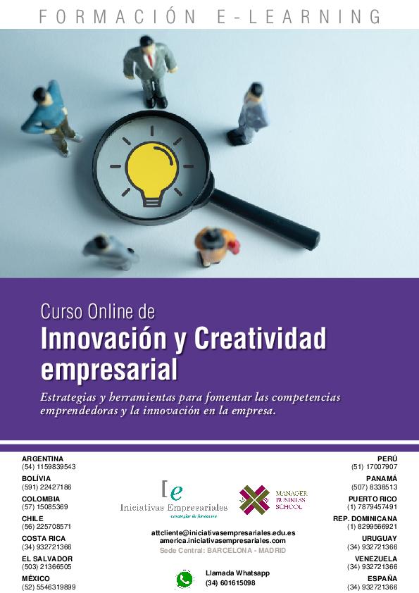 Innovación y Creatividad empresarial