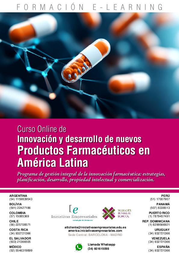 Innovación y desarrollo de nuevos Productos Farmacéuticos en América Latina
