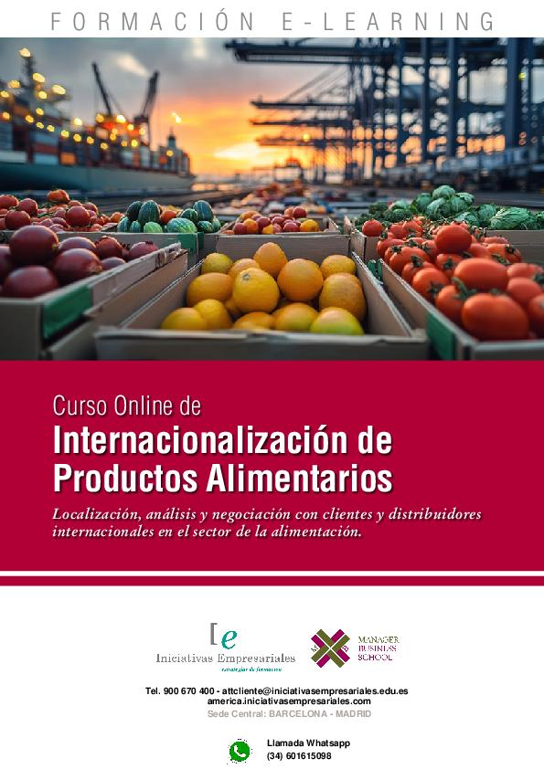 Internacionalización de Productos Alimentarios