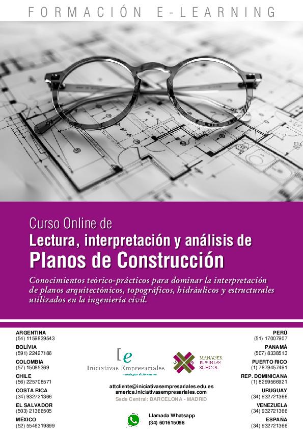 Lectura, interpretación y análisis de Planos de Construcción