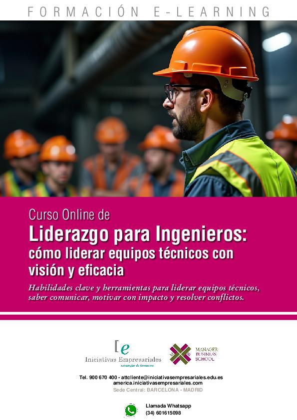 Liderazgo para Ingenieros: cómo liderar equipos técnicos con visión y eficacia