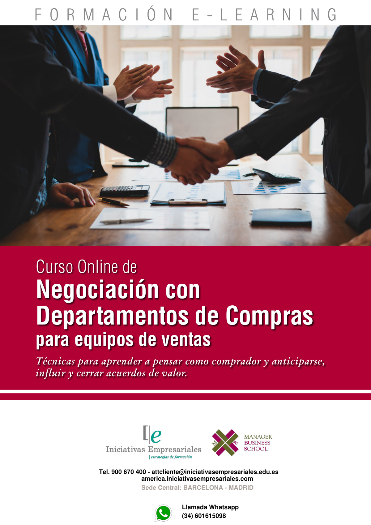 Negociación con Departamentos de Compras para equipos de ventas