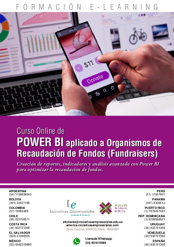 POWER BI aplicado a Organismos de Recaudación de Fondos (Fundraisers)