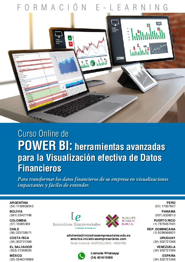 POWER BI: herramientas avanzadas para la Visualización efectiva de Datos Financieros