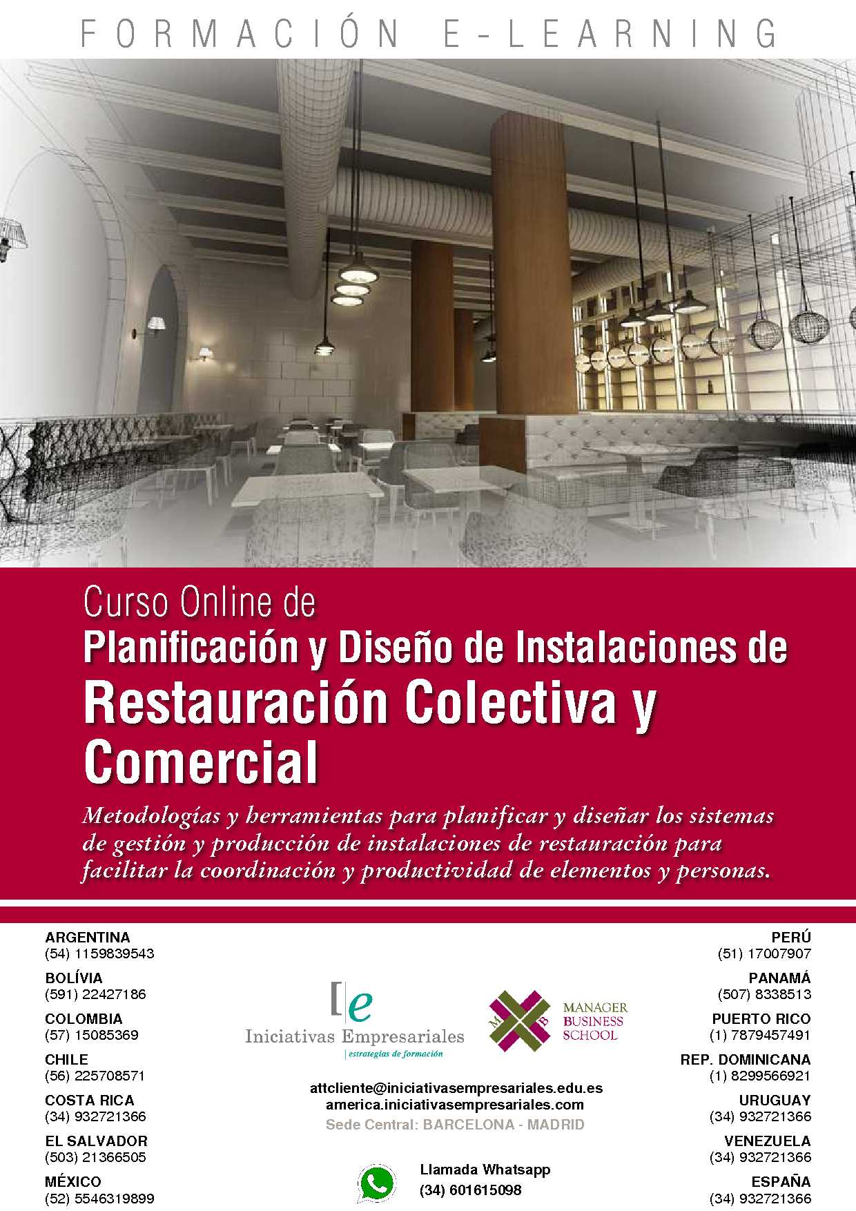 Planificación y Diseño de Instalaciones de Restauración Colectiva y Comercial