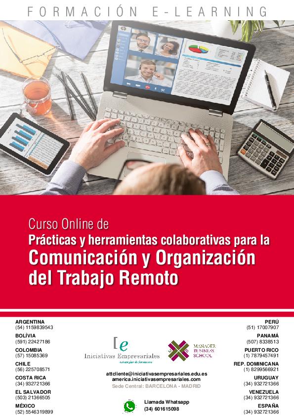 Prácticas y herramientas colaborativas para la Comunicación y Organización del Trabajo Remoto
