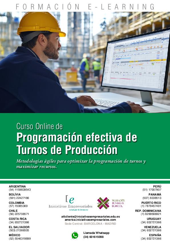 Programación efectiva de Turnos de Producción