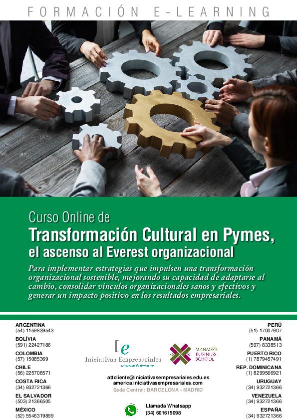 Transformación Cultural en Pymes, el ascenso al Everest organizacional