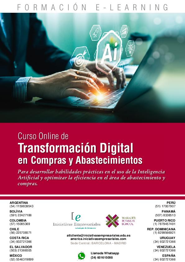 Transformación Digital en Compras y Abastecimientos