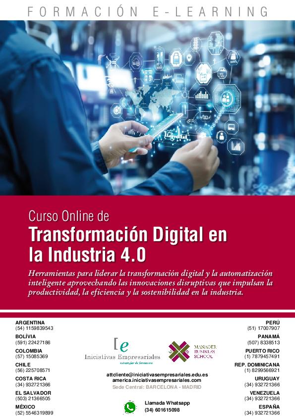 Transformación Digital en la Industria 4.0