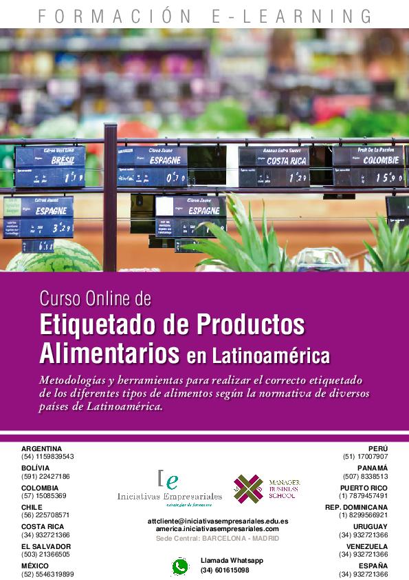 Etiquetado de Productos Alimentarios en Latinoamérica