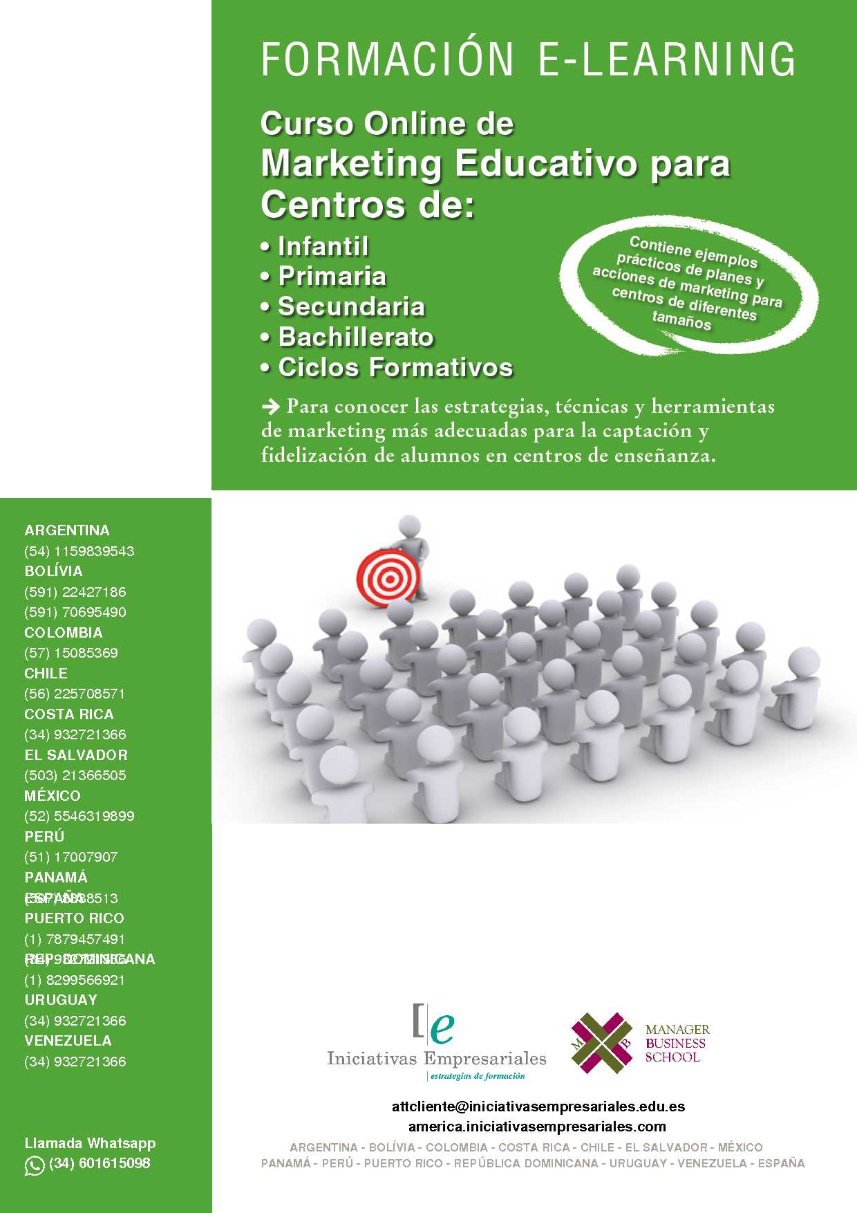 Marketing Educativo para Centros de:Infantil, Primaria, Secundaria, Bachillerato y Ciclos Formativos