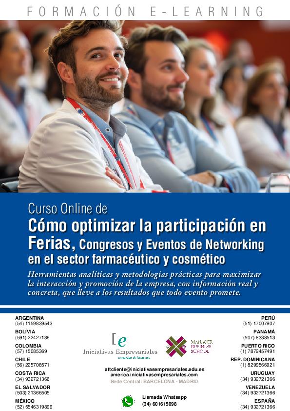 Cómo optimizar la participación en Ferias, Congresos y Eventos de Networking en el sector farmacéutico y cosmético