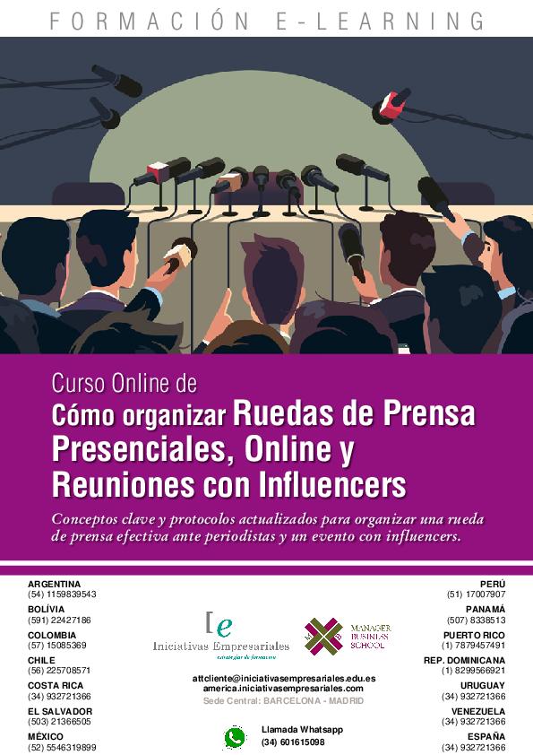 Cómo organizar Ruedas de Prensa Presenciales, Online y Reuniones con Influencers