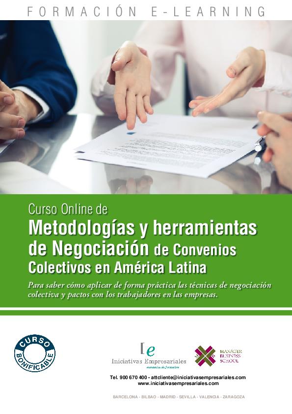 Metodologías y herramientas de Negociación de Convenios Colectivos en América Latina